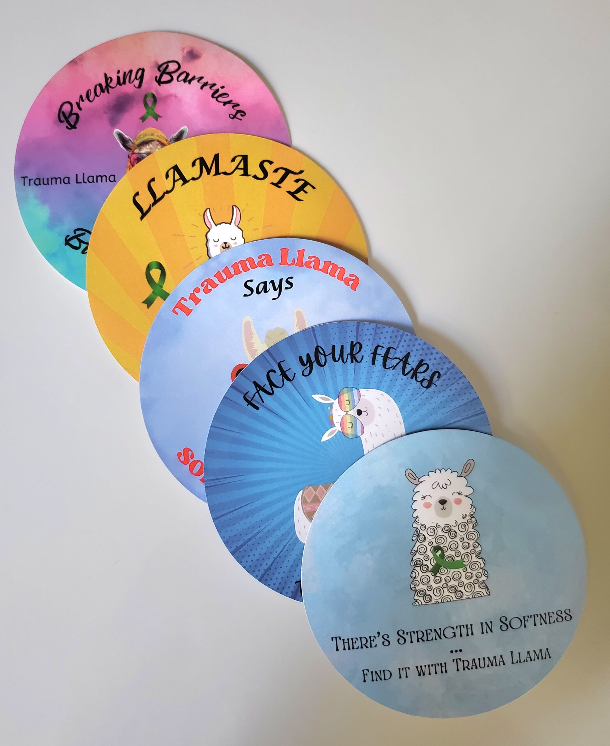 Trauma Llama Stickers (Pack of 5)